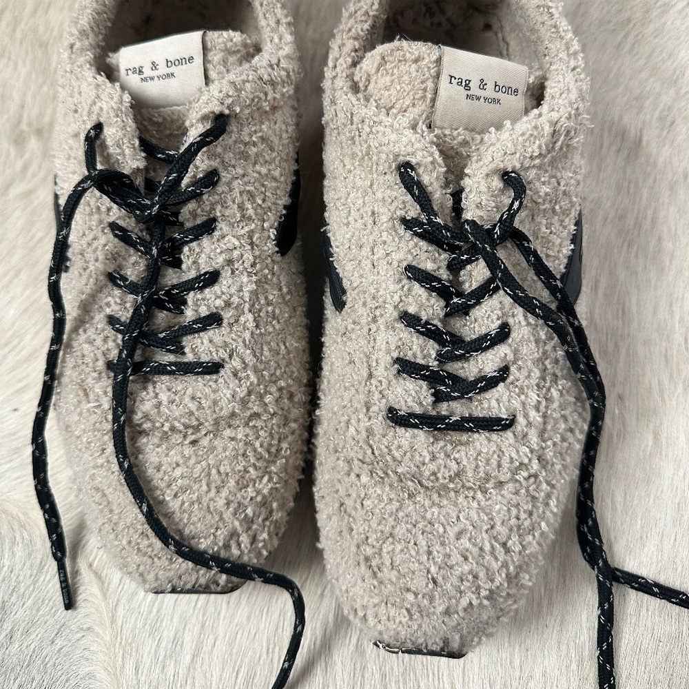 Rag & Bone Retro Runner Teddy Sneakers — Size 41 (US 10–10.5)